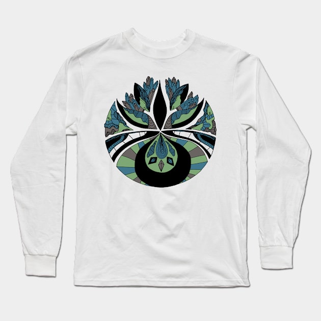 Mellow Cool Abstract Motif Long Sleeve T-Shirt by kenallouis